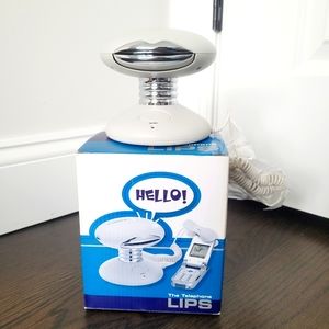 VTG The Telephone Lips Hands-Free Desk Unit RARE Gift Neutral Office Retro Y2K